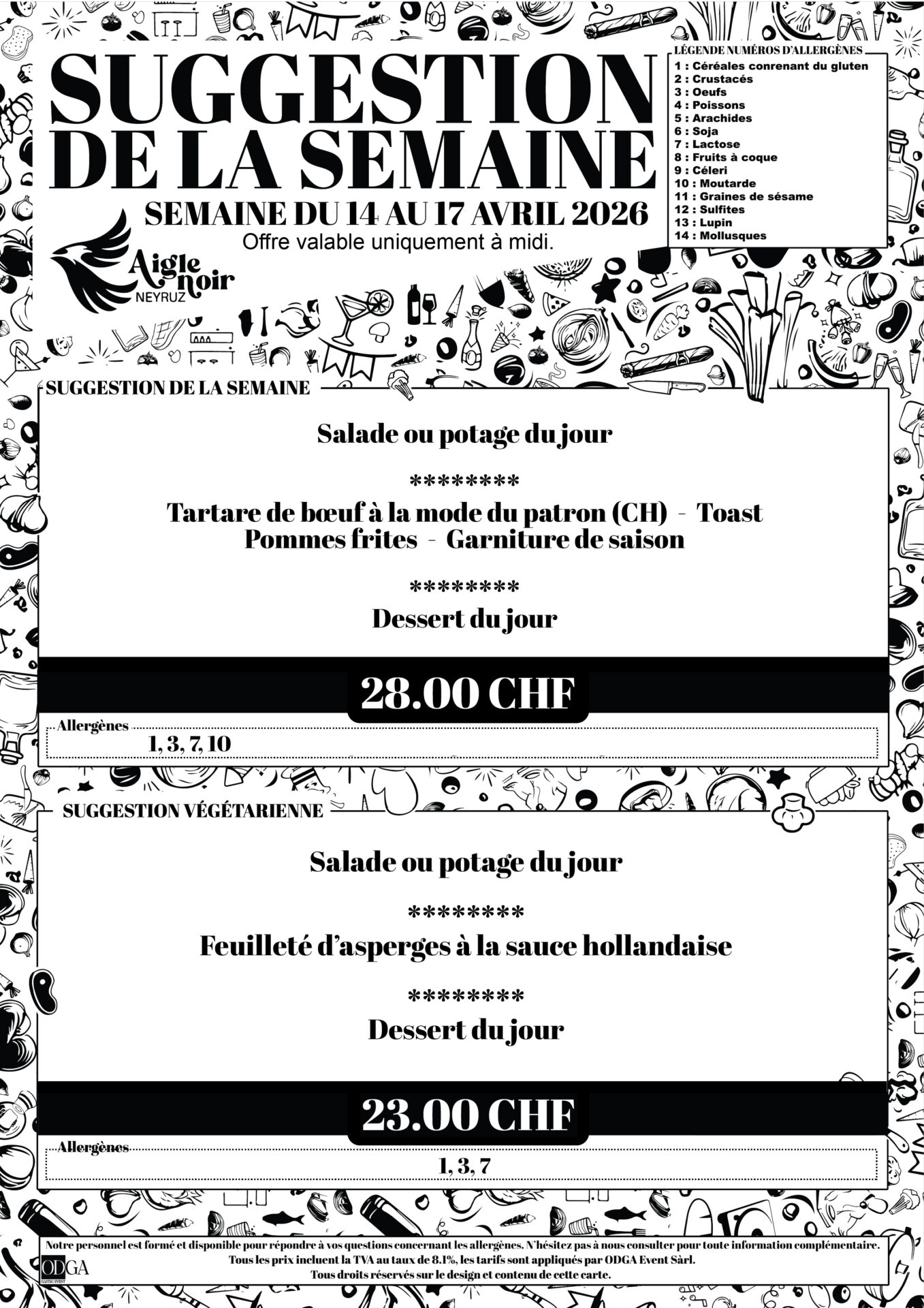 SEMAINE menu février